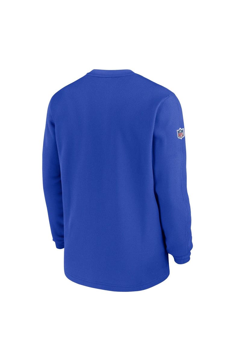 Nike Men's Nike  Royal Los Angeles Rams 2023 Sideline Throwback Heavy Brushed Waffle Long Sleeve Top, Alternate, color, Royal
