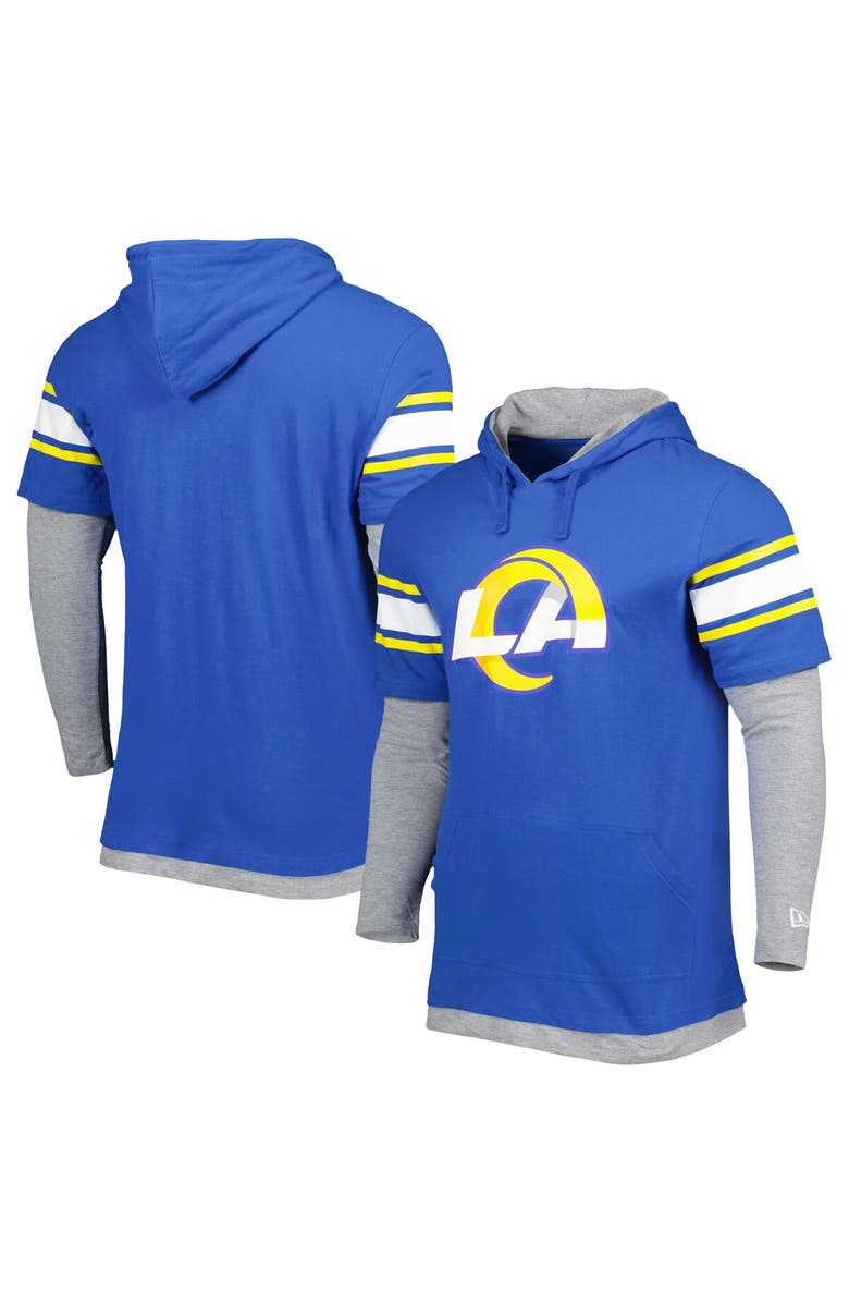 New Era Men's New Era Royal Los Angeles Rams Long Sleeve Hoodie T-Shirt, Main, color, Royal