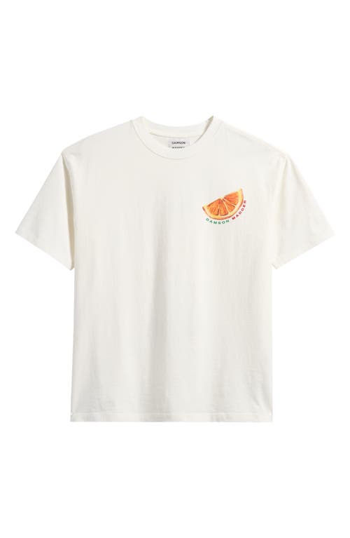 Shop Damson Madder Spritz Organic Cotton Graphic T-shirt In White