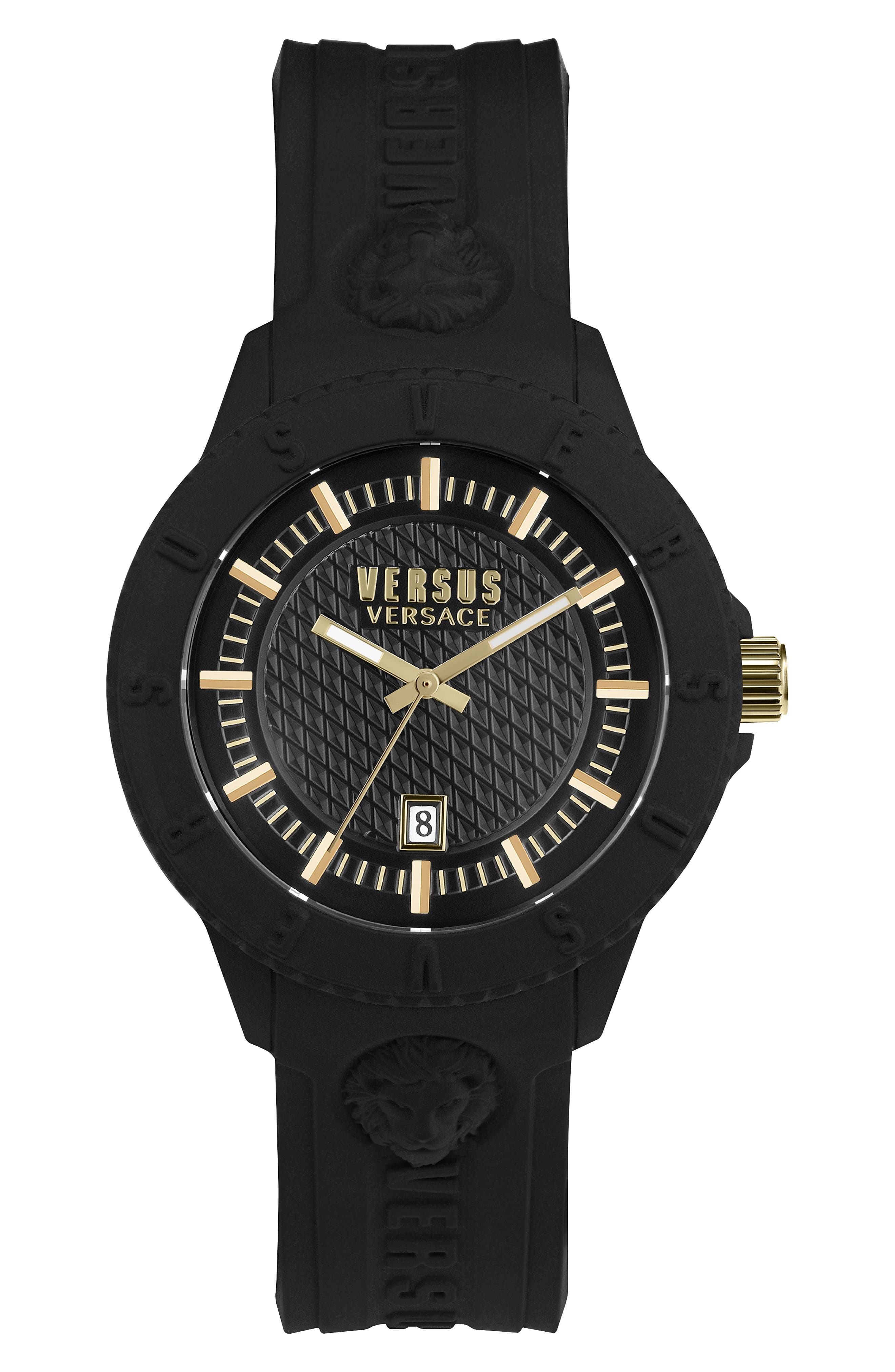 VERSUS Versace Women's Tokyo Pink Dial Silicone Strap Sport Watch, 42mm