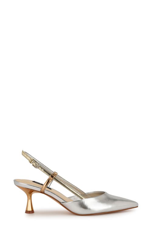 NINE WEST NINE WEST RHONDA SLINGBACK POINTED TOE KITTEN HEEL PUMP