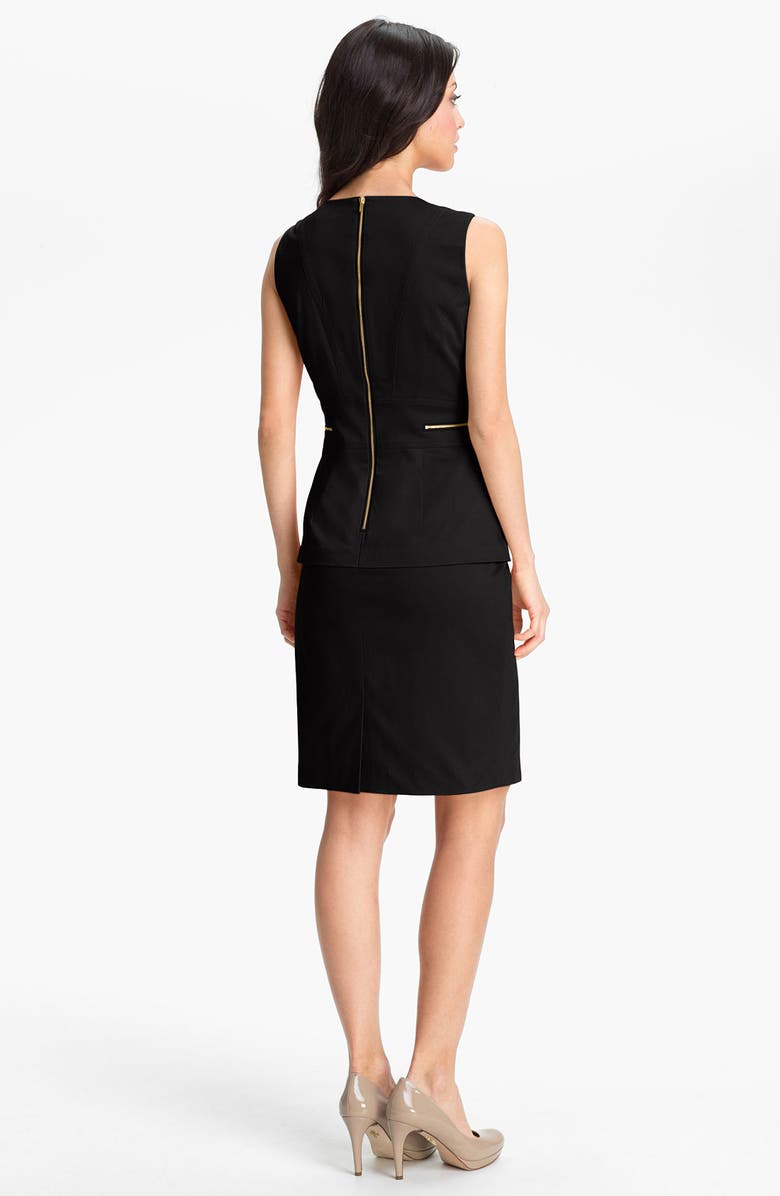 Calvin Klein Embellished Peplum Dress, Alternate, color, 