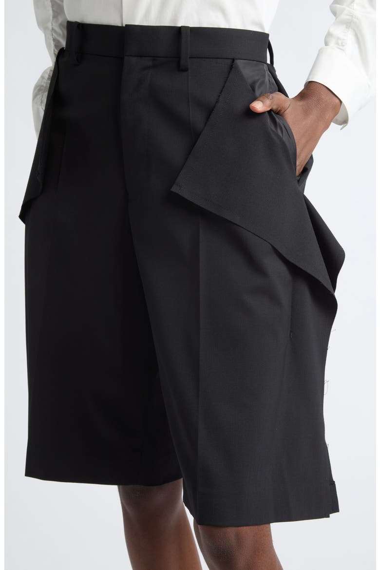 Ruffle Shorts, Alternate, color, BLACK