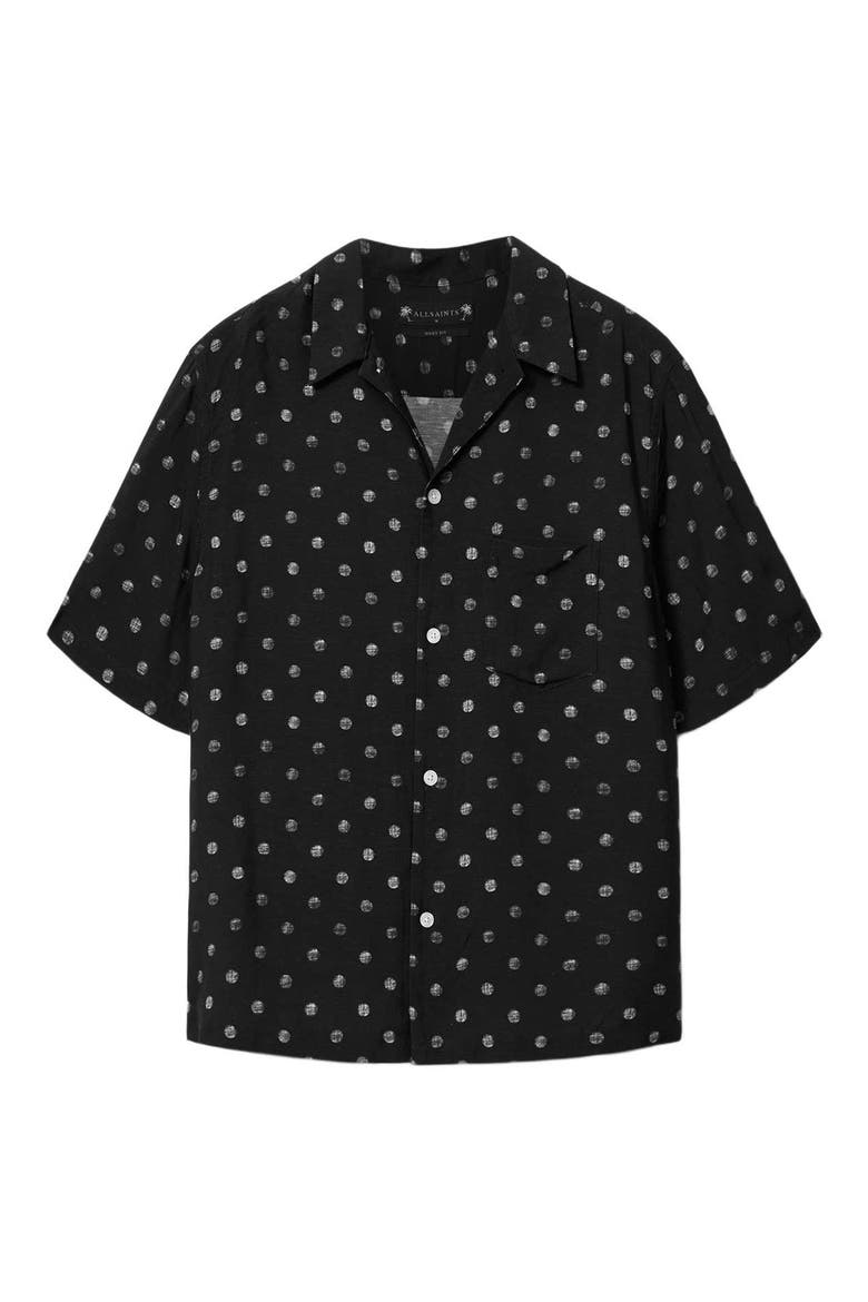Upton Short Sleeve Button-Up Shirt, Alternate, color, JET BLACK