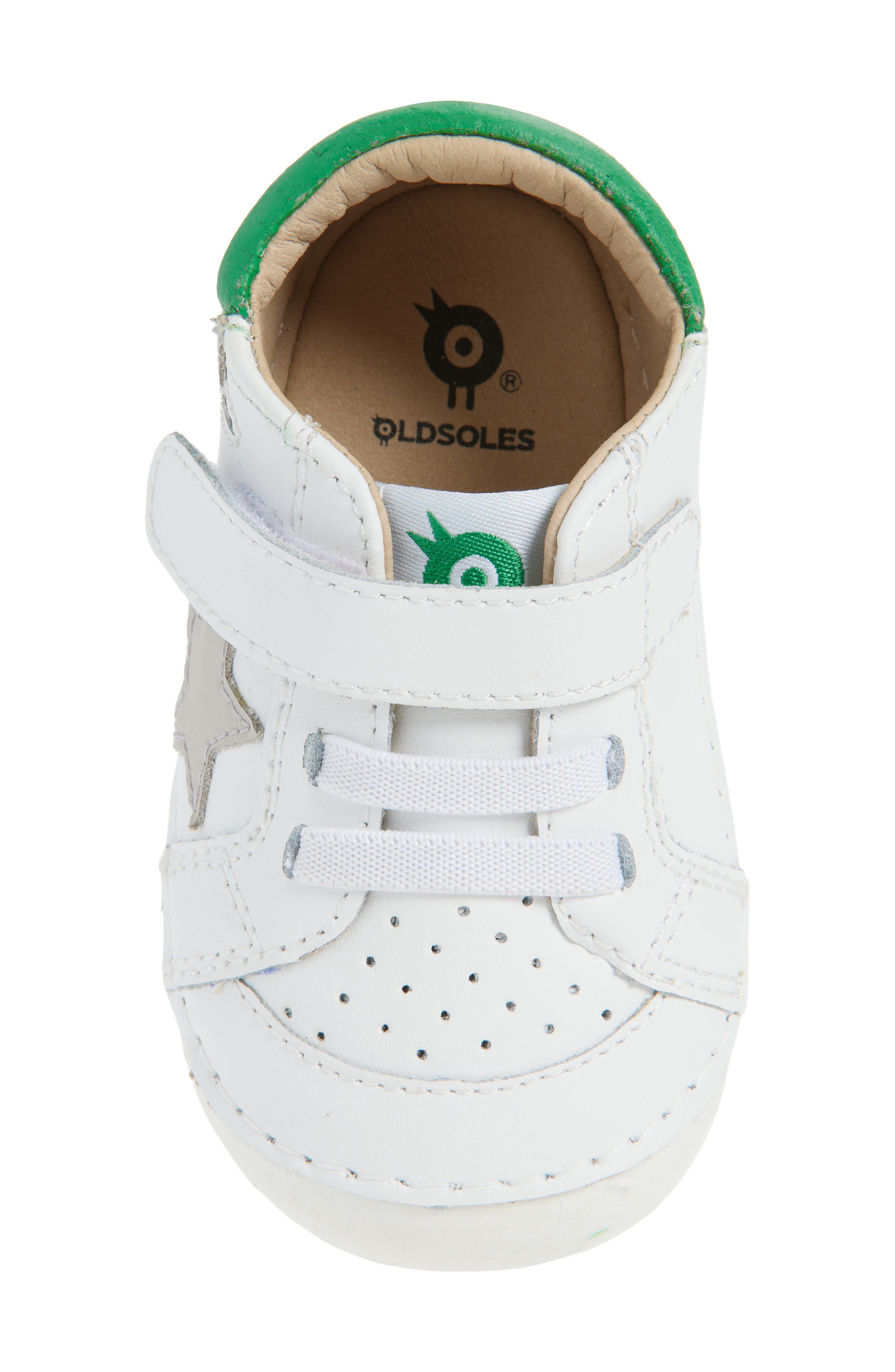 Kids' 4114 Pavesta Sneaker, Alternate, color, SNOW / NEON GREEN