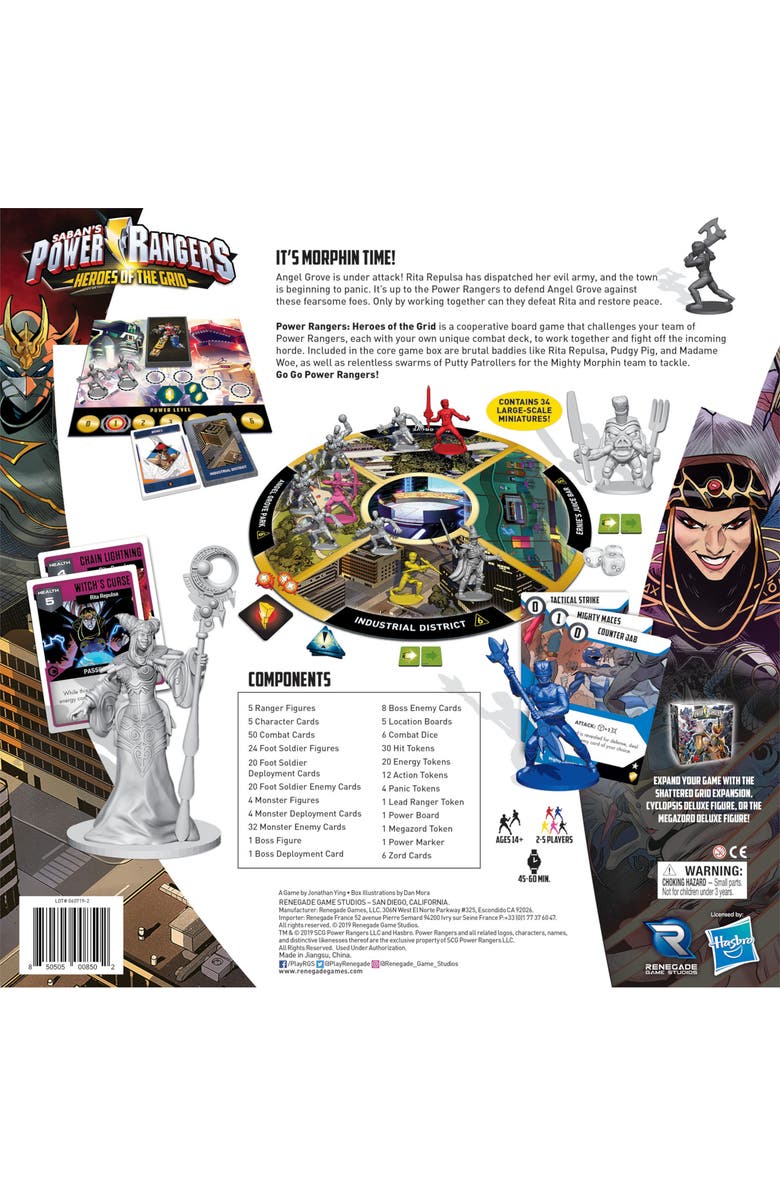 Renegade Game Studios Power Rangers Heroes of the Grid Game, Alternate, color, Multicolored