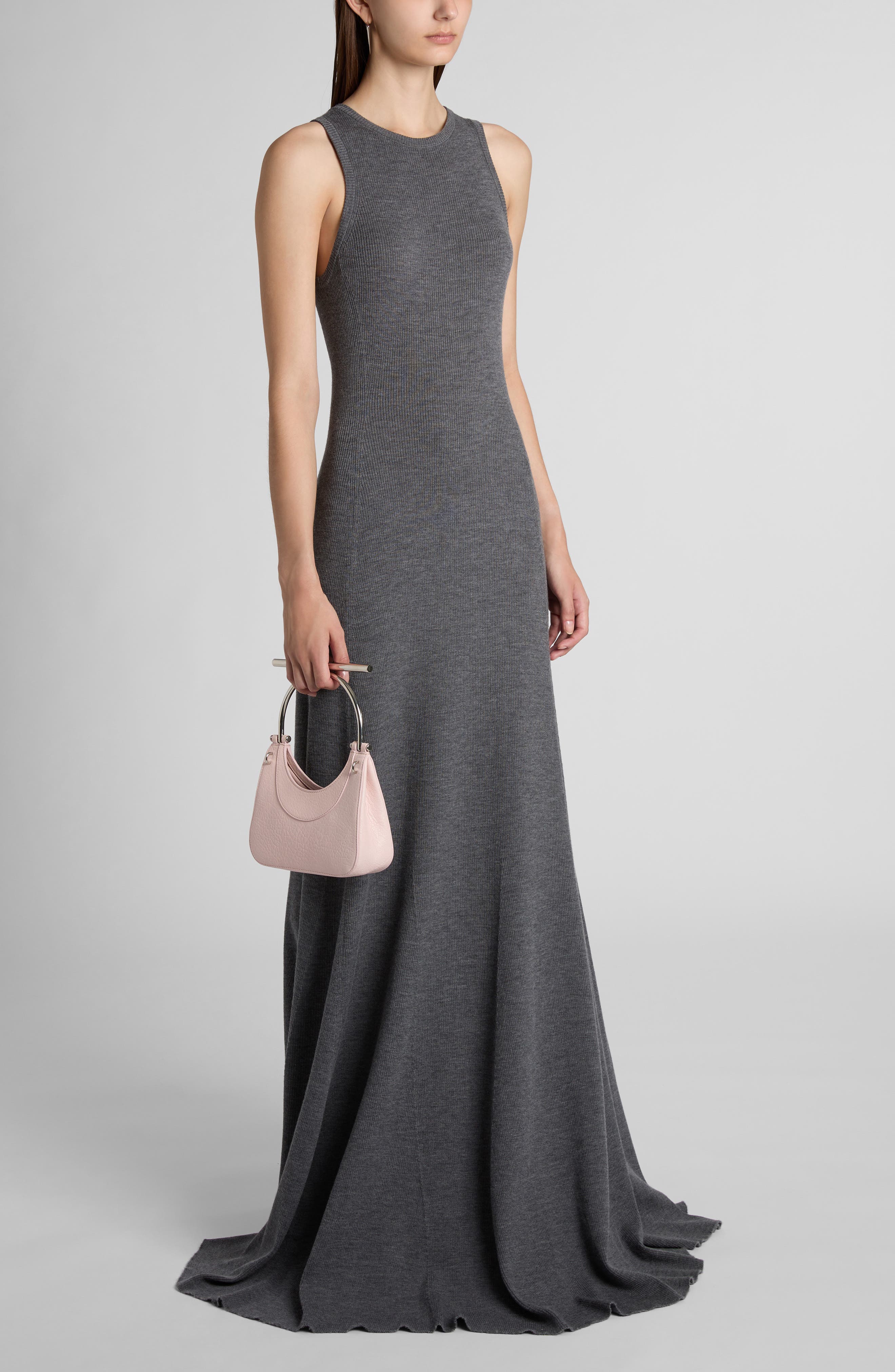 Sleeveless Wool Rib Gown - image 2