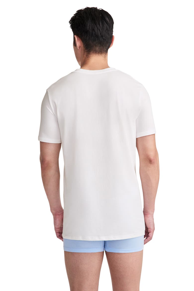 Men's Cotton Stretch Deep V-neck Undershirt - 3 Pack, Alternate, color, Diamond Mist