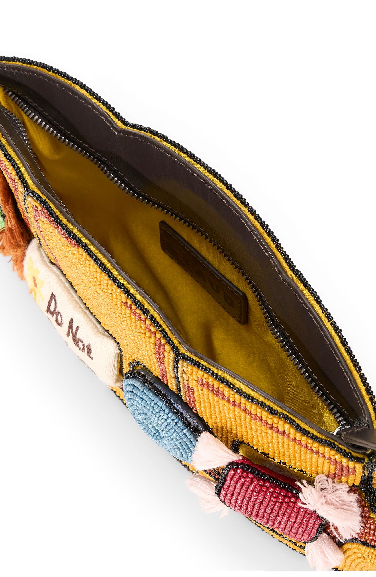 STAUD Beaded Couch Clutch, Alternate, color, Goldenrod