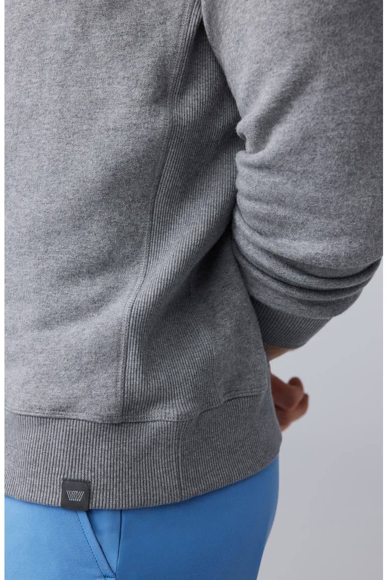 Ace Cotton Blend French Terry Crewneck Sweatshirt, Alternate, color, GREY HEATHER