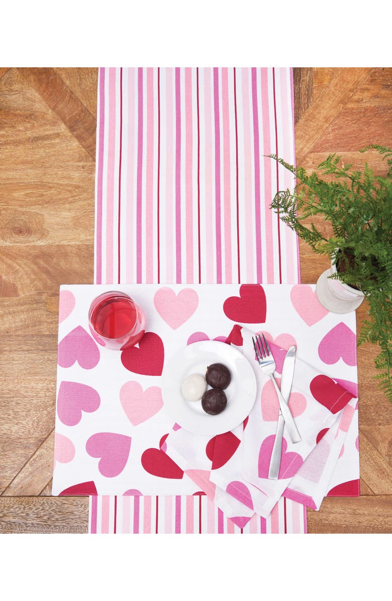 C&F Home Love You More Placemats Set of 6, 14" x 20", Alternate, color, Pink