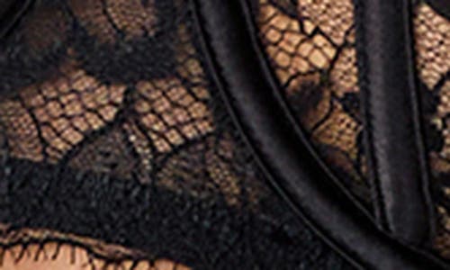 Etam Mascarade °9 Embroidered Underwire Balconette Bra In Black