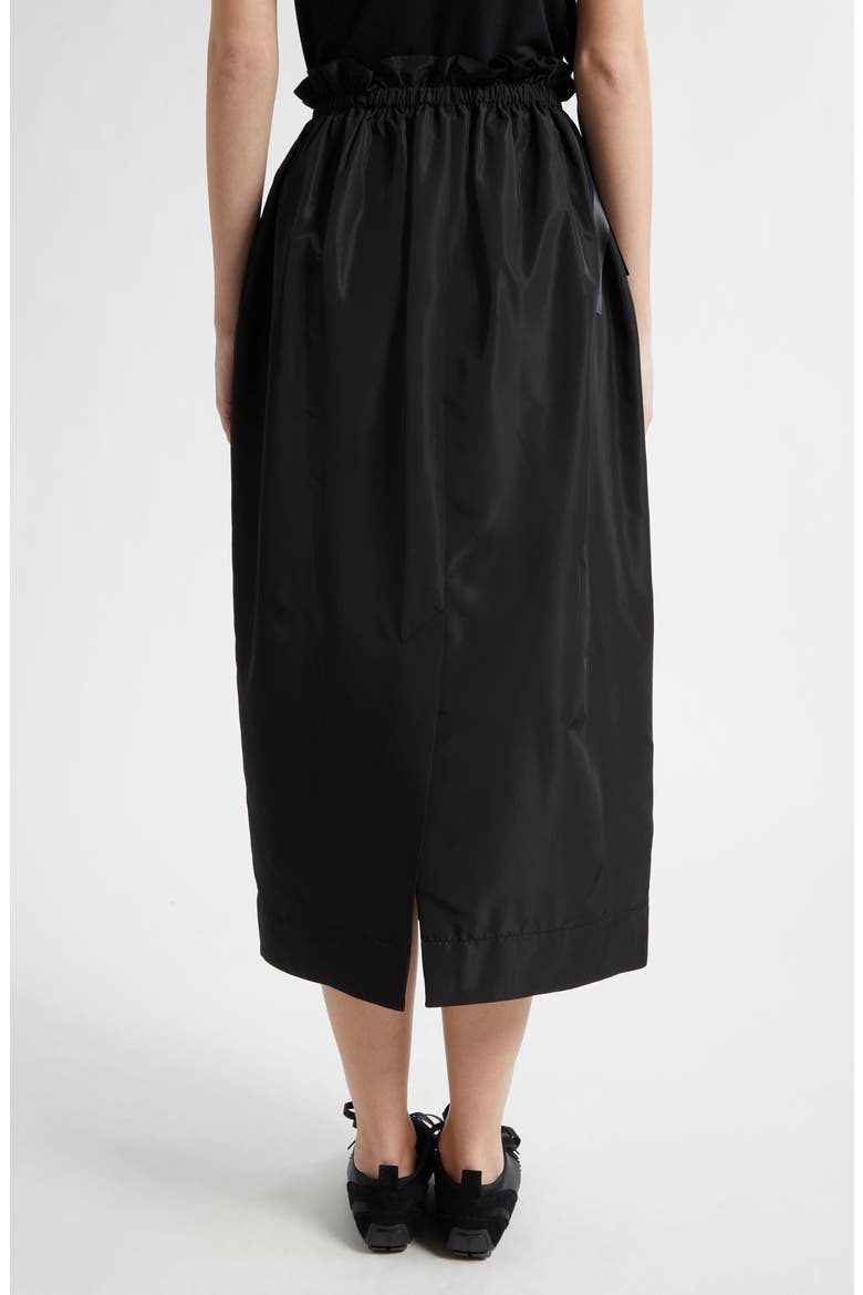 Gathered Waist Tulip Skirt, Alternate, color, BLACK