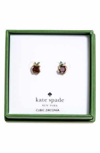 apple cubic zirconia stud earrings