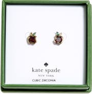 Kate Spade New York apple cubic zirconia stud earrings