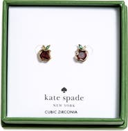 Kate Spade New York apple cubic zirconia stud earrings