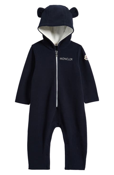 Fleece Hooded Zip Romper (Baby)