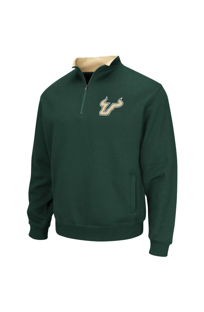 COLOSSEUM Men's Colosseum Green South Florida Bulls Tortugas Logo Quarter-Zip Jacket, Alternate, color, Green