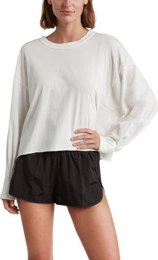売れ筋商品|||エフピームーブメント カットソー トップス レディース Inspire Layer Top - Women's Midnight Navy FP Movement Women's Inspire Layer, White, XS at Amazon