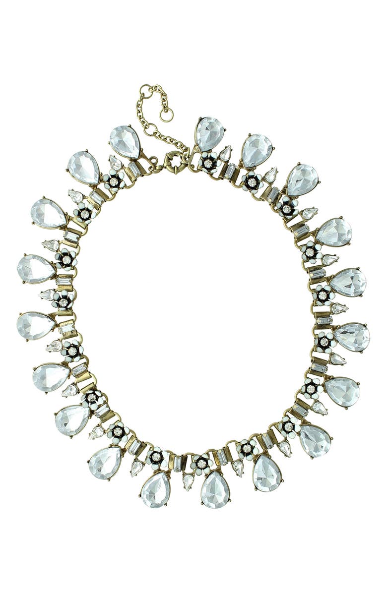 OLIVIA WELLES Krystle Collar Necklace, Main, color, Gold / Clear