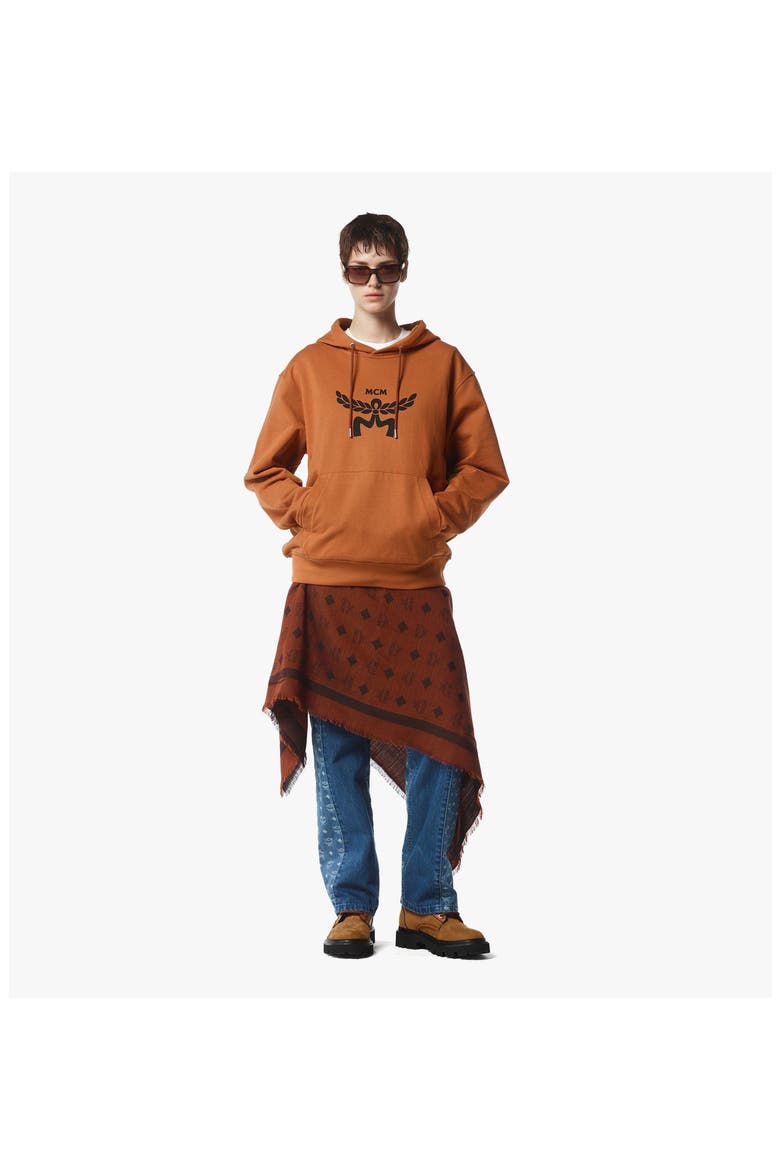 Classic Logo Hoodie in Organic Cotton, Alternate, color, Cognac