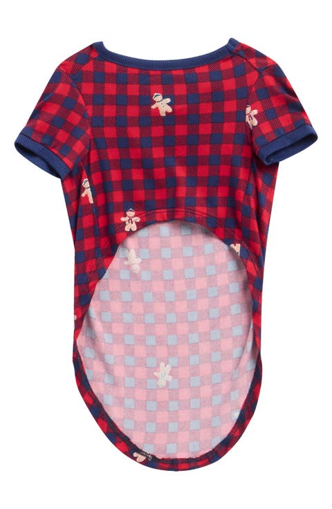 For Dog Gingerbread Check Matching Family Pajamas