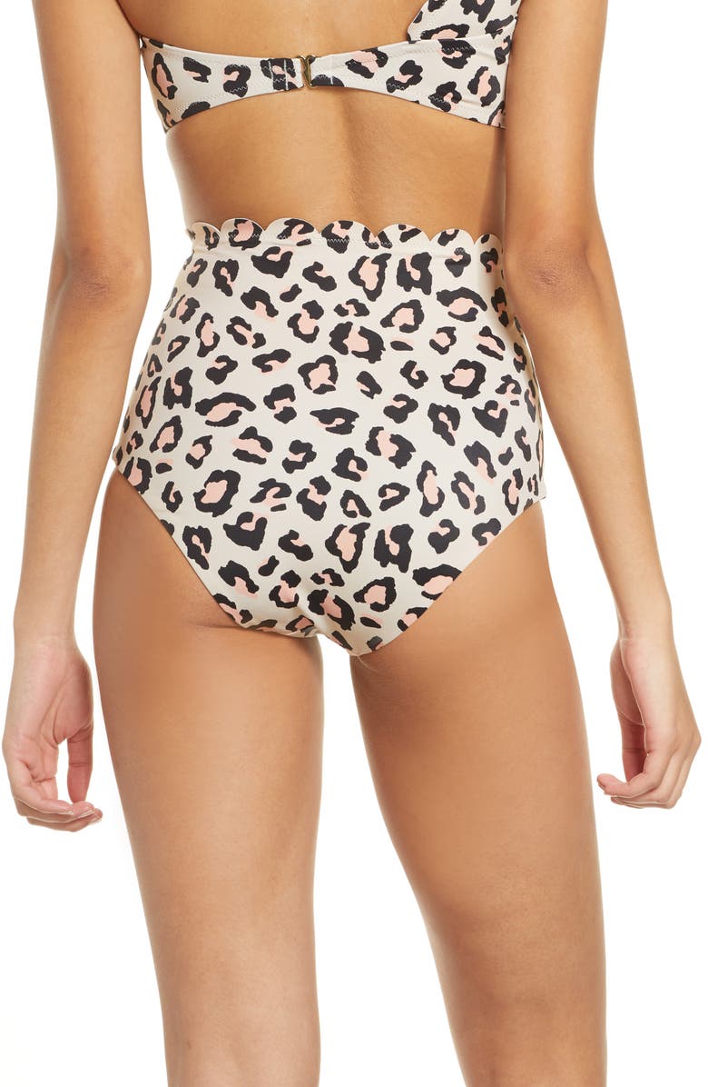 Chelsea28 Scallop High Waist Bikini Bottoms, Alternate, color,