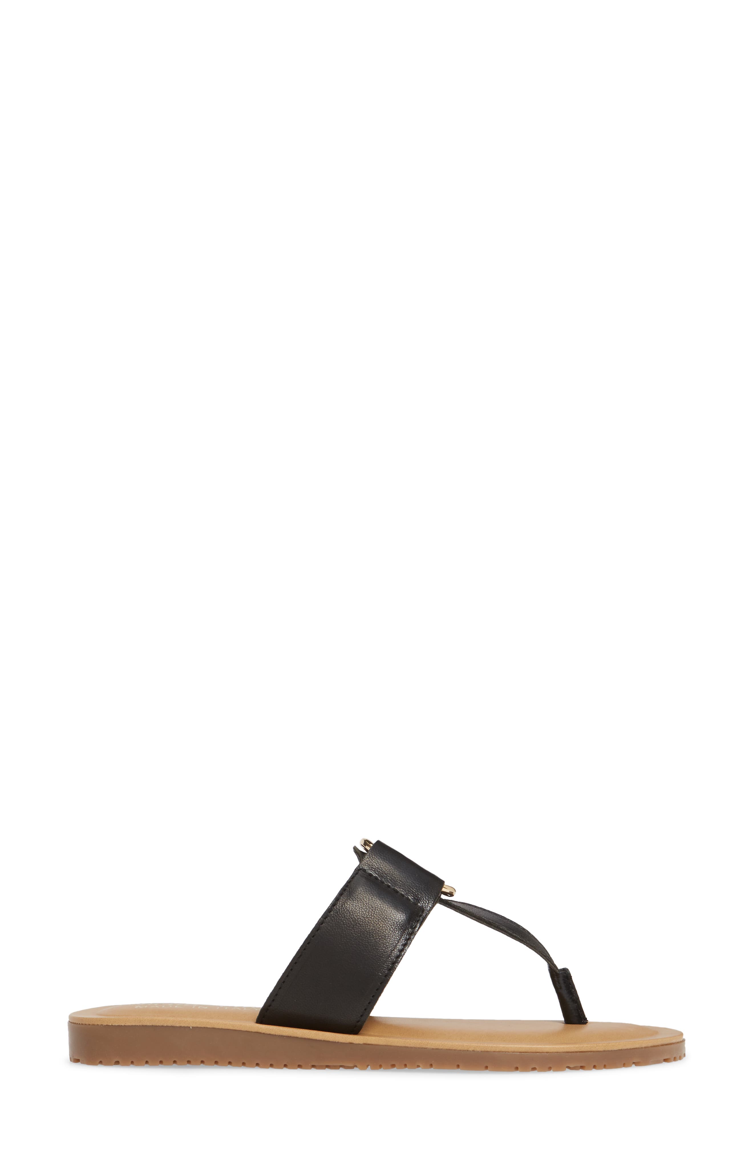 Italy Flip Flop, Alternate, color, BLACK NAPPA LEATHER