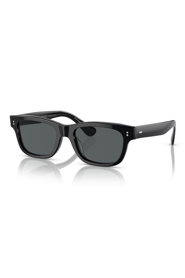 Rosson Sun 53mm Gradient Polarized Square Sunglasses, Alternate, color, BLACK POLARIZED