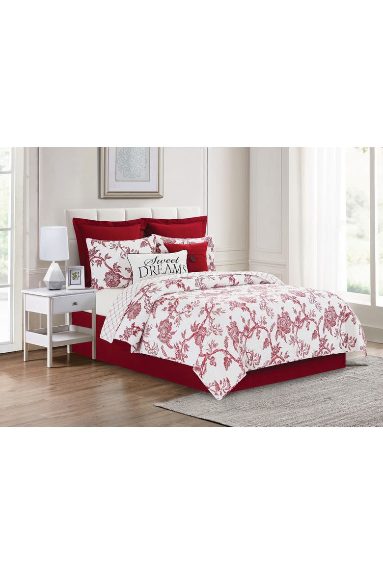 26" x 26" Solid Red Cotton Euro Sham - Machine Washable, Alternate, color, Red