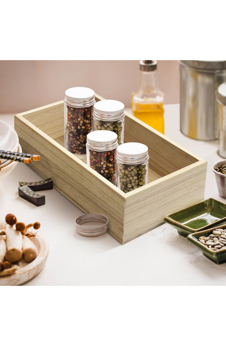 SORBUS Set of 4 Wood Crates, Alternate, color, Natural