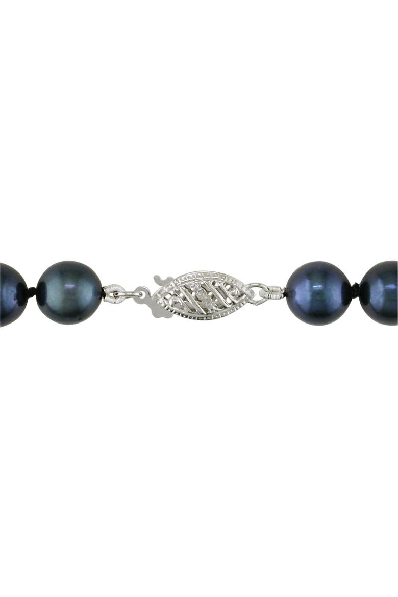 Black Cultured Akoya Pearl Strand Necklace 14k, Alternate, color, Black Akoya Pearl