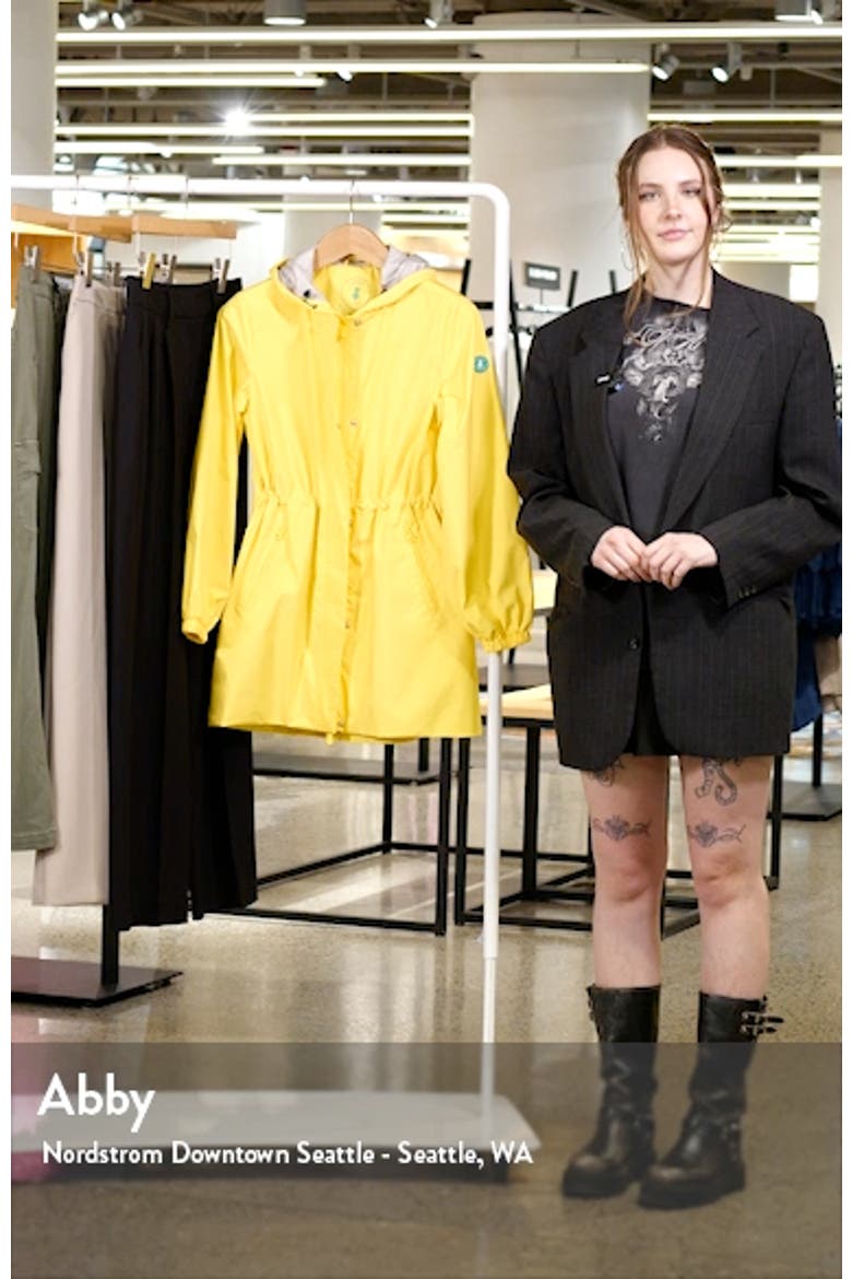 Fleur Water Resistant Hooded Raincoat video