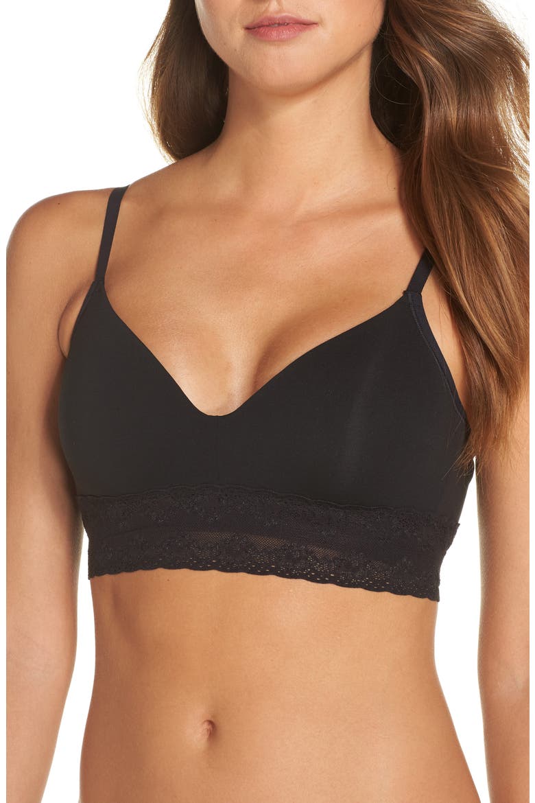 Bliss Perfection Contour Soft Cup Bralette, Main, color, BLACK