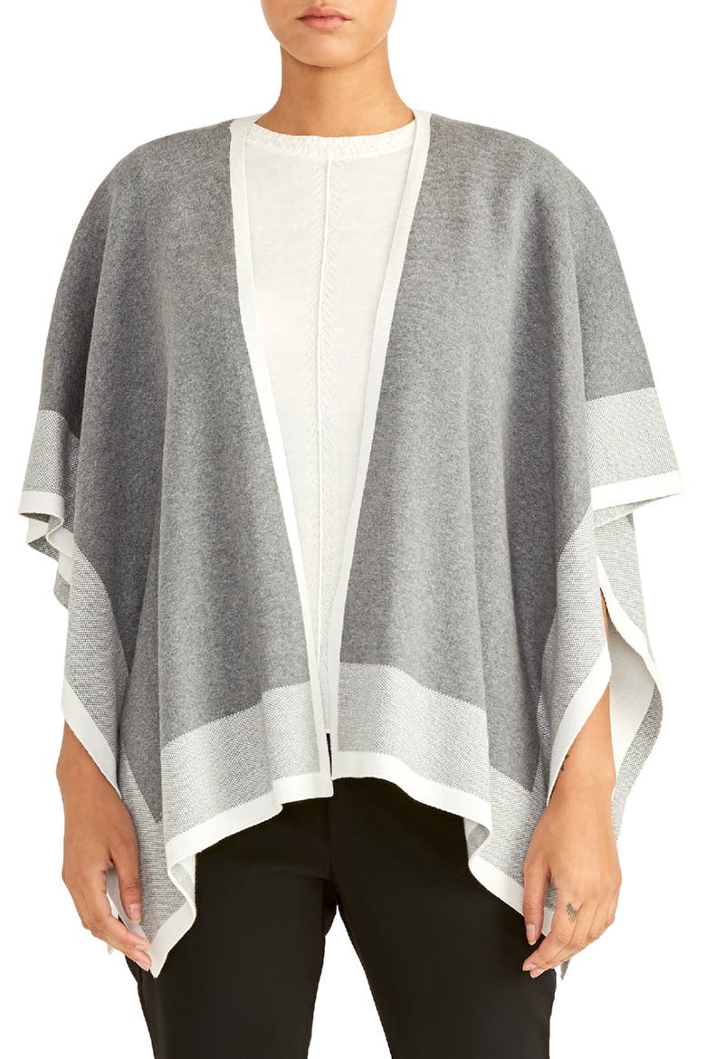 Poncho Cardigan, Main, color, GREY COMBO