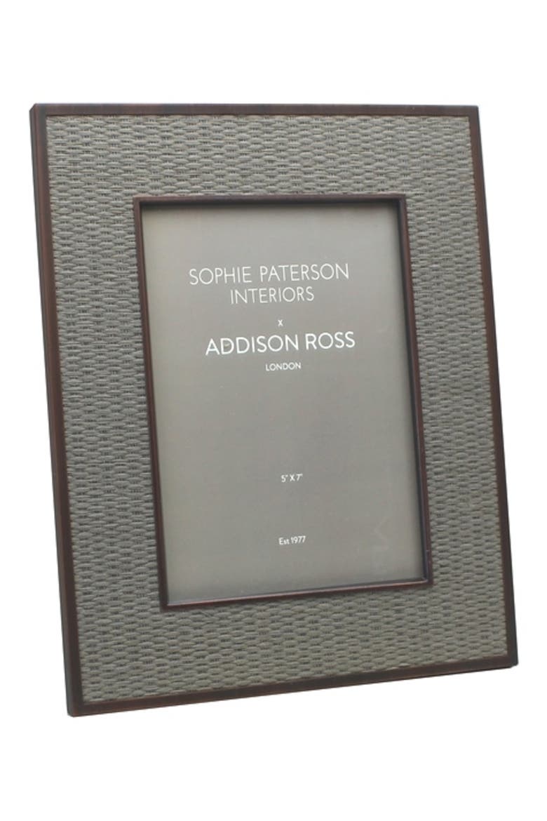 x Sophie Paterson Rattan Picture Frame, Main, color, GREY