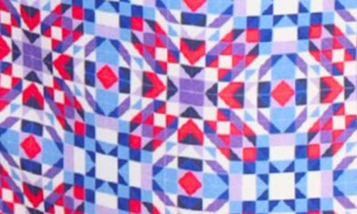 Tailorbyrd Kaleidoscope Print Swim Trunks In Multi