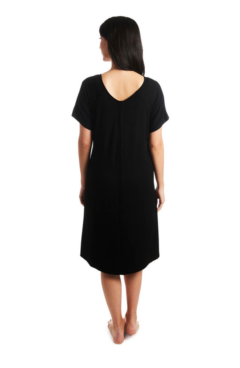 Everly Grey Rosa Maternity/Nursing Hospital Gown, Alternate, color, Black