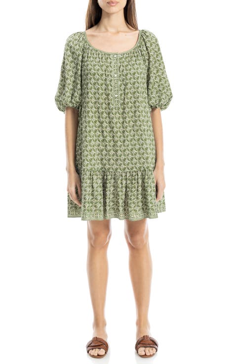 Puff Sleeve Tunic Dress