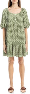 MAX STUDIO Puff Sleeve Tunic Dress