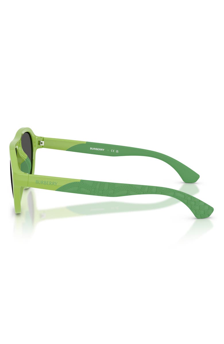 Burberry Kids' 51mm Pilot Sunglasses, Alternate, color, Light Green / Dark Grey