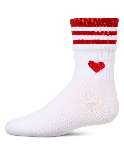 Sport Rib Heart Crew Socks (Toddler, Little Kid & Big Kid)