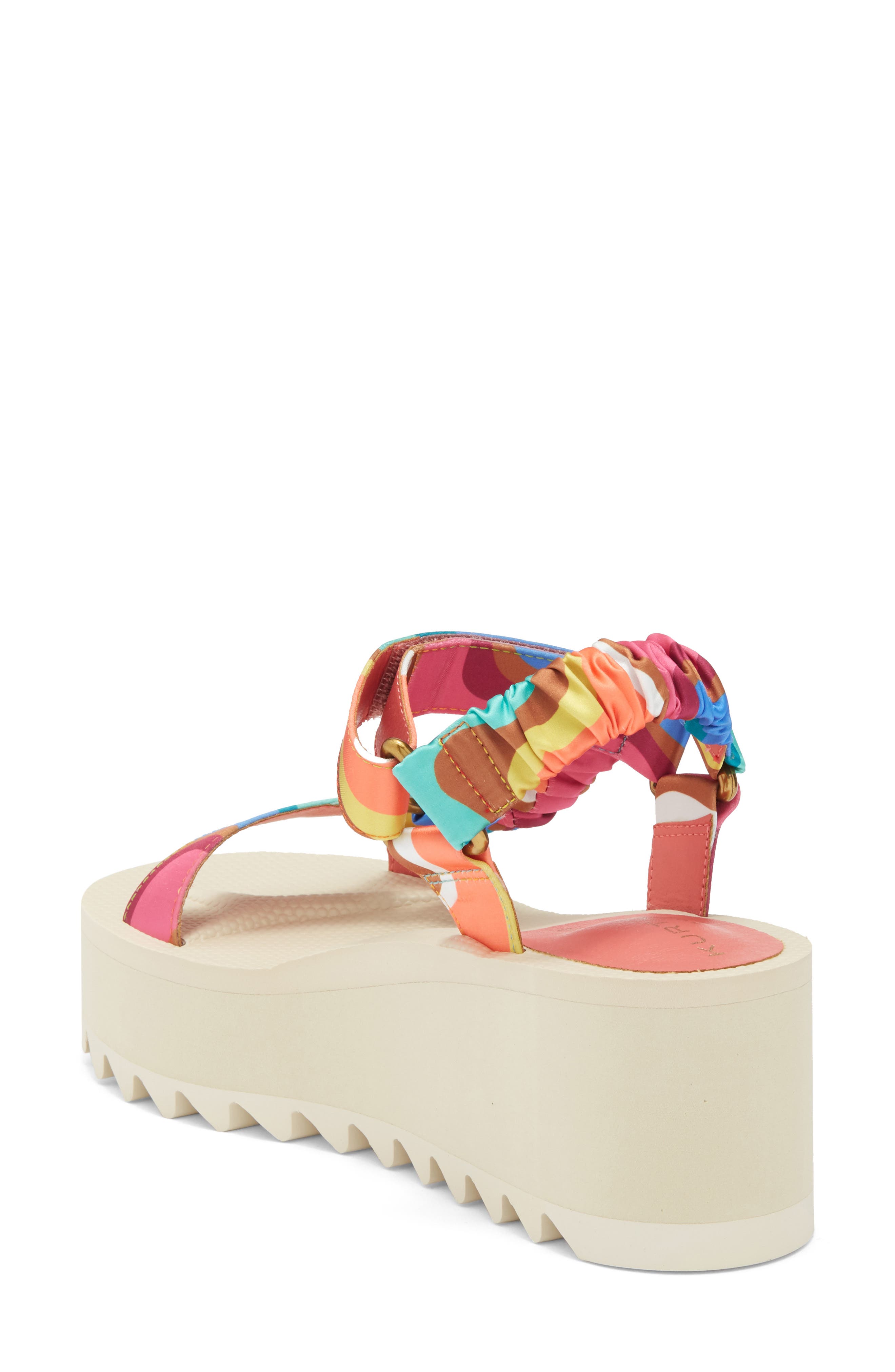 Kurt Geiger London Orion Flatform Sandal, Alternate, color, Ivory Multi