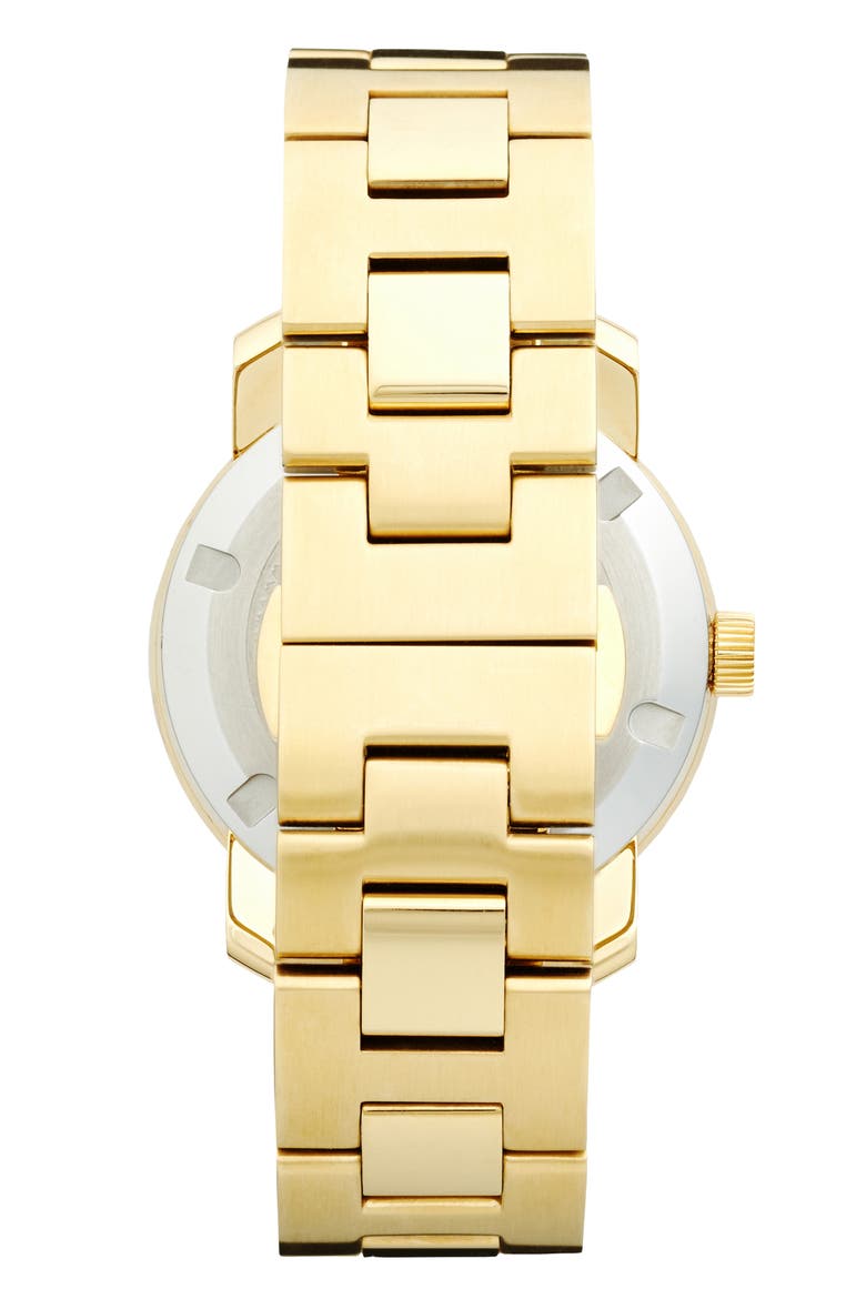 Bold Crystal Marker Bracelet Watch, 37mm, Alternate, color, GOLD