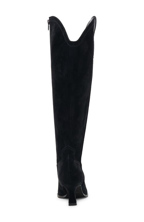 Dolce Vita Ariana Knee High Western Boot In Black