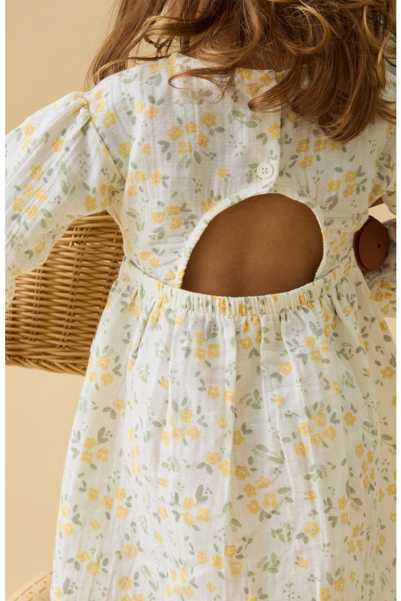 Floral Muslin Long Sleeve Dress, Alternate, color, Floral Cloud Dancer