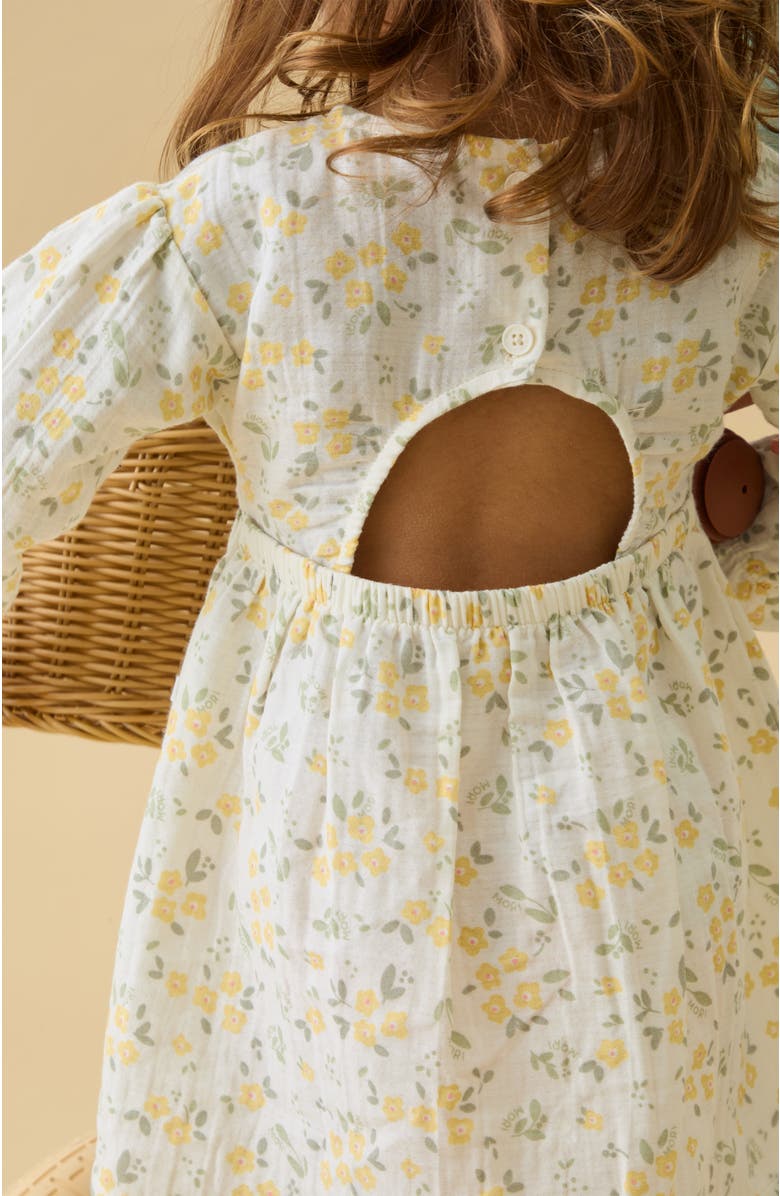 MORI Floral Muslin Long Sleeve Dress, Alternate, color, Floral Cloud Dancer