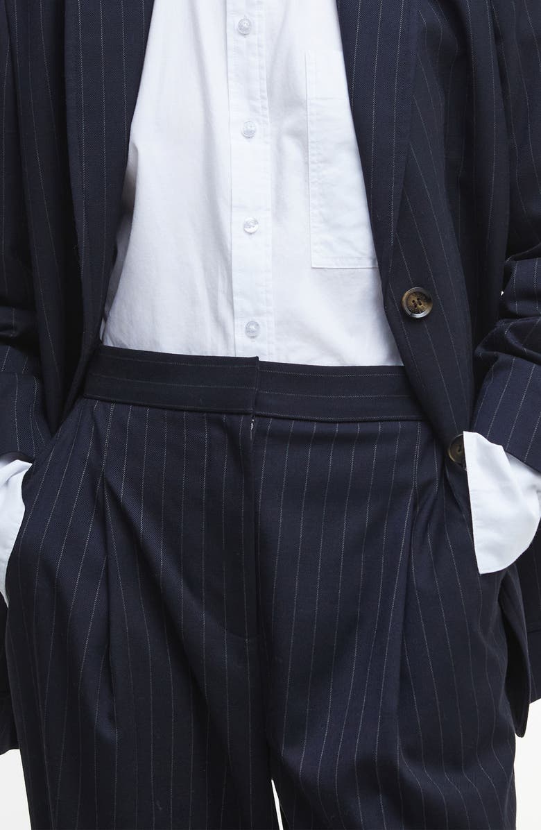 Barbour Carrie Pinstripe Pants, Alternate, color, Navy