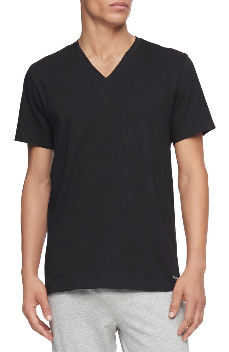 Calvin Klein 3-Pack Cotton V-Neck T-Shirt, Alternate, color,