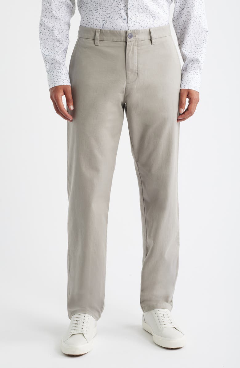 Nordstrom Straight Stretch Cotton Chinos, Main, color, Grey Earl